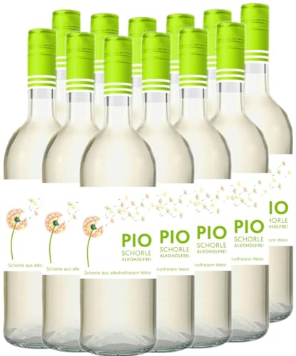 PIO Weinschorle alkoholfrei 1,0 l P&P Weine Weinhaltiges Getränk 12 x 1l VINELLO - 12 x Weinpaket inkl. kostenlosem VINELLO.weinausgießer von P&P Weine