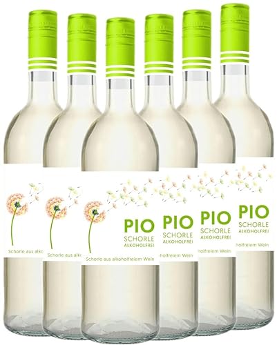PIO Weinschorle alkoholfrei 1,0 l P&P Weine Weinhaltiges Getränk 6 x 1l VINELLO - 6 x Weinpaket inkl. kostenlosem VINELLO.weinausgießer von P&P Weine