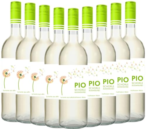 PIO Weinschorle alkoholfrei 1,0 l P&P Weine Weinhaltiges Getränk 9 x 1l VINELLO - 9 x Weinpaket inkl. kostenlosem VINELLO.weinausgießer von P&P Weine