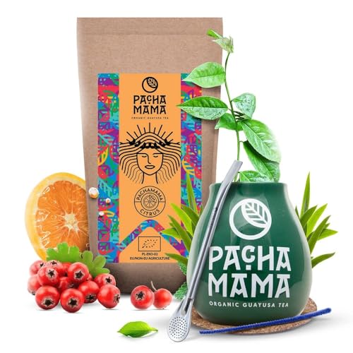 Pachamama Guayusa Tee Zubehör Set 100g | Pachamama Citrus 0,1kg | Bio Ilex Guayusa aus Ecuador| Schwester von Yerba Mate Tee | Kalebasse | Bombilla Pachamama Guayusa Tee Zubehör Set 100g | Pachamama Citrus 0,1kg | Bio Ilex Guayusa aus Ecuador| Schwester von Yerba Mate Tee | Kalebasse | Bombilla von PACHAMAMA