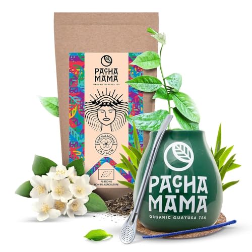 Pachamama Guayusa Tee Zubehör Set 100g | Pachamama Jazmin 0,1kg | Bio Ilex Guayusa aus Ecuador| Schwester von Yerba Mate Tee | Kalebasse | Bombilla Pachamama Guayusa Tee Zubehör Set 100g | Pachamama Jazmin 0,1kg | Bio Ilex Guayusa aus Ecuador| Schwester von Yerba Mate Tee | Kalebasse | Bombilla von PACHAMAMA