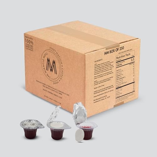 The Miracle Meal | Box mit 250 vorgefüllten Kommunionstassen mit 100% Traubensaft und Waffel von PACK IT HUB FLEXIBLE FOOD PACKAGING