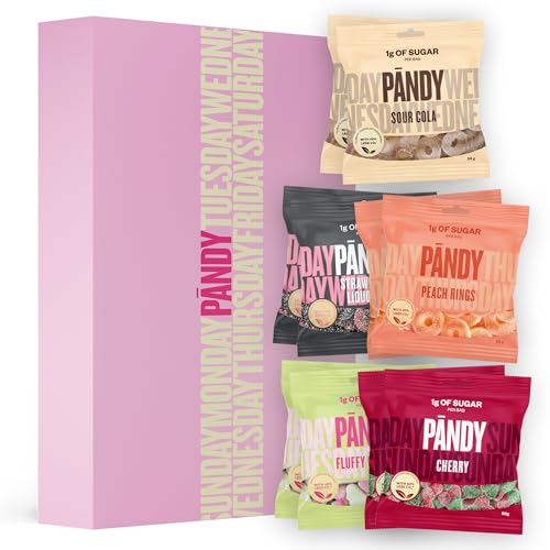 PÄNDY 10 Mix Low Carb Süßigkeiten - Gesunde Süßigkeiten Nur 1g Zucker & 85 Kalorien, 10 × 50g - Süßigkeiten ohne zugesetzten Zucker - Low carb Süßigkeiten - Diabetiker Süßigkeiten PÄNDY 10 Mix Low Carb Süßigkeiten - Gesunde Süßigkeiten Nur 1g Zucker & 85 Kalorien, 10 × 50g - Süßigkeiten ohne zugesetzten Zucker - Low carb Süßigkeiten - Diabetiker Süßigkeiten von PÄNDY