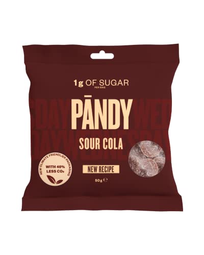 PANDY Candy Sour COLA – Gummibonbons, nur 1 g Zucker und 80 Kalorien, 1 x 50 g von PÄNDY