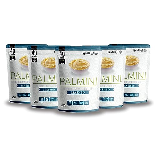 Palmini Püree - Palm Herzen - kalorienarm - Low Carb - Keto - Vegan | GVO-frei - Glutenfrei - Zuckerfrei - 338g | (6er Packung) von PALMINI
