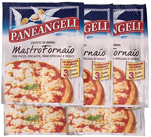 5x Mastro Fornaio Pizzahefe 21g Italienisch für Pizza und Focaccia Trockenhefe Paneangeli (105g) von PANE ANGELI