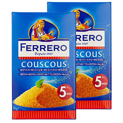 Ferrero - Premium Couscous mittlere Körnung im 2er Set á 1 kg Packung von PANZANI SAS