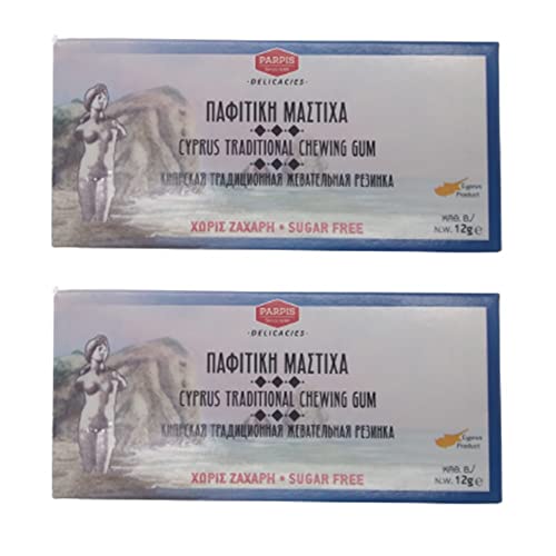 Mastiha Cyprus Traditionelles Kaugummi, zuckerfrei, 2 Packungen Mastiha Cyprus Traditionelles Kaugummi, zuckerfrei, 2 Packungen von PARPIS