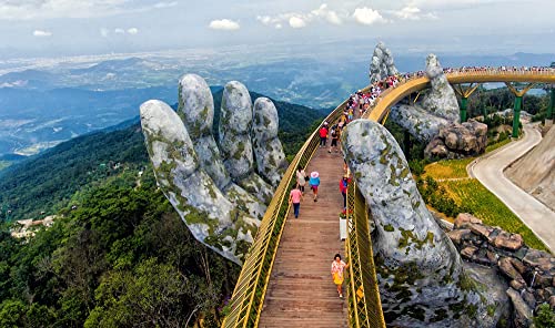 Kuchendekoration im Thema Stadt und Weltland (Vietnam - Goldbrücke) von PARTYLANDIA