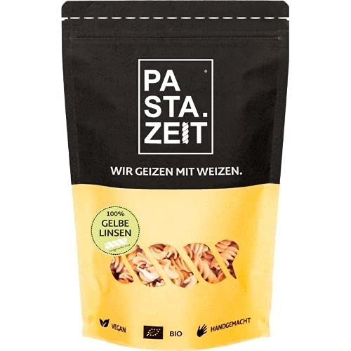 PASTAZEIT Bio Gelbe Linsennudeln - Protein Pasta - High Protein Noodle - Eiweiß Pasta - Ideal für Sportler - wenig Kohlenhydrate - vegetarisch, vegan (3x 250g) von PASTAZEIT