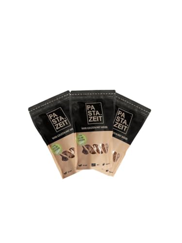 PASTAZEIT Bio Gelbe Linsen Nudeln - Protein Pasta - High Protein Noodle - Eiweiß Pasta - Ideal für Sportler - wenig Kohlenhydrate - vegetarisch, vegan (3 x 250g) von PASTAZEIT