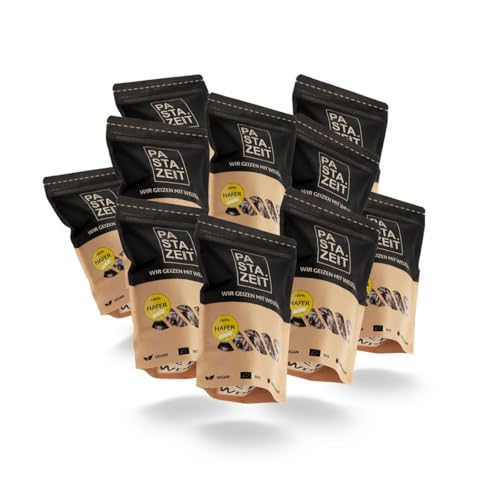 PASTAZEIT Bio Hafer Nudeln - High Protein Nudeln handgemacht - Protein Pasta - Ideal für Sportler, Fitness - hochwertige Kohlenhydrate - vegetarisch, vegan (10 x 250g) von PASTAZEIT
