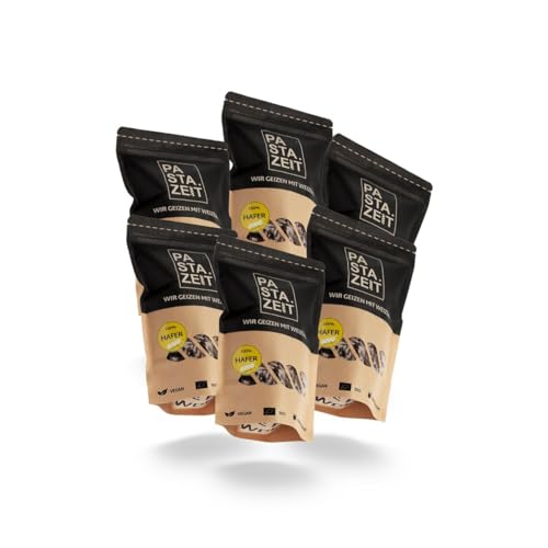 PASTAZEIT Bio Hafer Nudeln - High Protein Nudeln handgemacht - Protein Pasta - Ideal für Sportler, Fitness - hochwertige Kohlenhydrate - vegetarisch, vegan (6 x 250g) von PASTAZEIT
