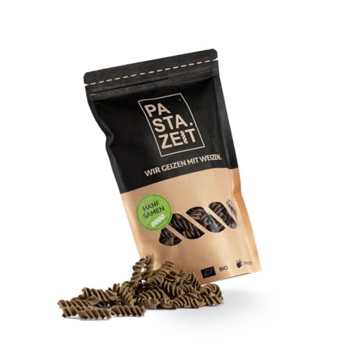 PASTAZEIT Bio Hanfnudeln - Protein Pasta aus Bio Hanfsamen - High Protein Noodle - Eiweiß Pasta - Ideal für Sportler - wenig Kohlenhydrate - vegetarisch, vegan (1 x 250g) von PASTAZEIT