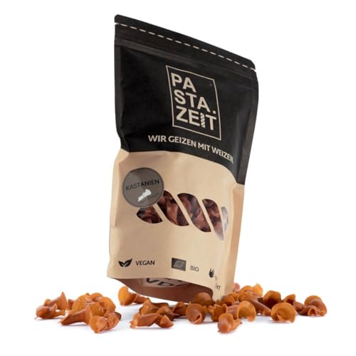 PASTAZEIT Bio Kastanien Nudeln - Campanelle Protein Pasta - High Protein Noodle - Eiweiß Pasta - Ideal für Sportler - Vitaminreich - vegetarisch, vegan (1 x 250g) von PASTAZEIT