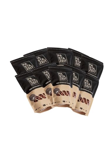 PASTAZEIT Bio Kastanien Nudeln - Campanelle Protein Pasta - High Protein Noodle - Eiweiß Pasta - Ideal für Sportler - Vitaminreich - vegetarisch, vegan (10 x 250g) von PASTAZEIT