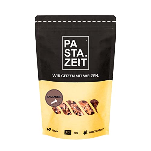 PASTAZEIT Bio Kastanien Nudeln - Campanelle Protein Pasta - High Protein Noodle - Eiweiß Pasta - Ideal für Sportler - Vitaminreich - vegetarisch, vegan (10x 250g) von PASTAZEIT