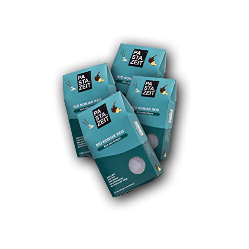PASTAZEIT Bio Konjak Reis - No Carb Reis kohlenhydratfrei - kalorienarmer - Idealer Shirataki ohne Kohlenhydrate - Shirataki- vegan, glutenfrei (3 x 400 g) von PASTAZEIT
