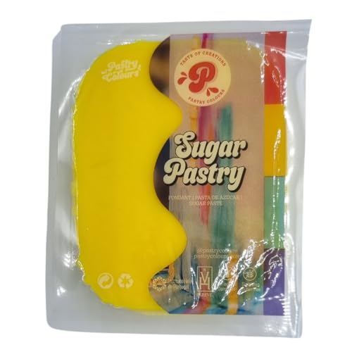 PASTRY COLOURS - Gelber Fondant - Tortenbelag - Formbare und leicht zu handhabende Zuckerpaste - SugarPastry - 250 Gr von PASTRY COLOURS