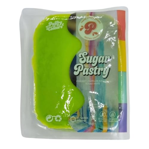 PASTRY COLOURS - Pistaziengrüner Fondant - Tortenbelag - Verformbare und leicht zu handhabende Zuckerpaste - SugarPastry - 250 Gr von PASTRY COLOURS
