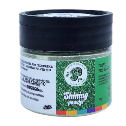 PASTRY COLOURS - Shining Powder Colouring - Glänzendes Pulver - Glamouröses Backen - Perfektes glänzendes Finish - 10 Gr (Grün) von PASTRY COLOURS