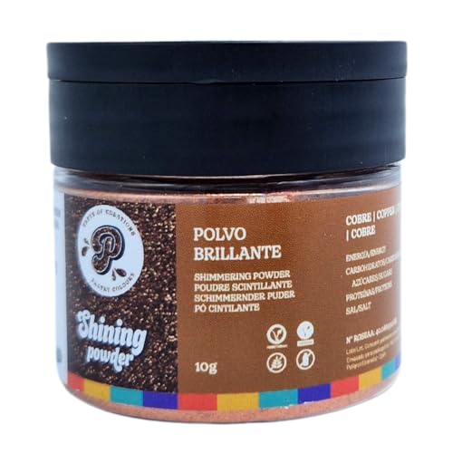 PASTRY COLOURS - Shining Powder Colouring - Glänzendes Pulver - Glamouröses Backen - Perfektes glänzendes Finish - 10 Gr (Kupfer) von PASTRY COLOURS