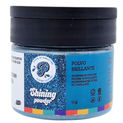 PASTRY COLOURS - Shining Powder Colouring - Glänzendes Pulver - Glamouröses Backen - Perfektes glänzendes Finish - 10 Gr (Türkis) von PASTRY COLOURS