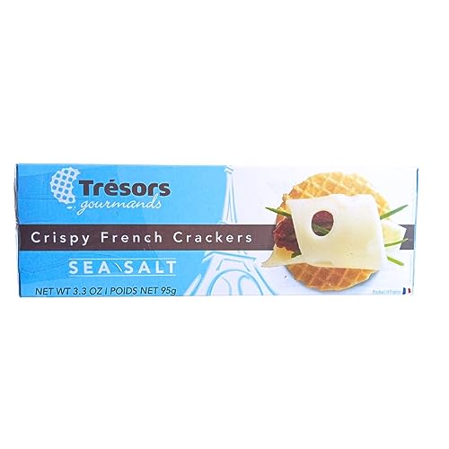 Barsnack Tresors - Crispy franz. Mini-Waffel-Cracker mit Meersalz, 95g von PATISSERIE DES FLANDRES