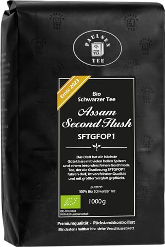 Bio Assam Second Flush SFTGFOP1 1000g (42,85 EUR/kg) schwarzer Tee, Paulsen Tee von PAULSEN TEE PURE TEA