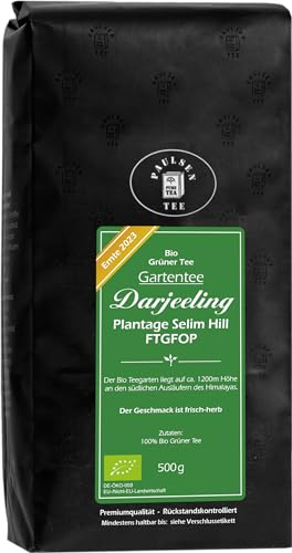 Bio Darjeeling FTGFOP, grüner Tee, Ernte 2023 - Gartentee - Plantage Selim Hill, 500g, Paulsen Tee von PAULSEN TEE PURE TEA