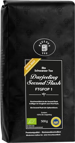 Bio Darjeeling Second Flush FTGFOP, Ernte 2023, 500g (63,90 Euro/kg) Paulsen Tee Schwarzer Tee rückstandskontrolliert von PAULSEN TEE PURE TEA