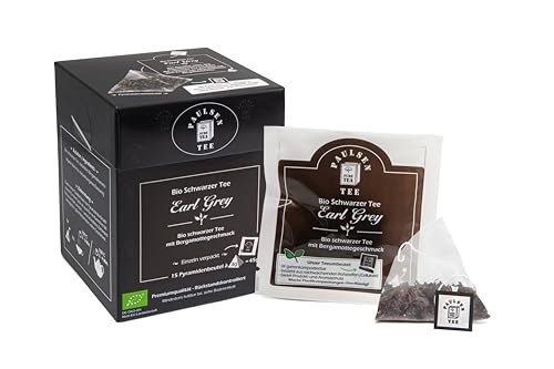 Bio Earl Grey 15 x 3g (155,33 Euro/kg) Paulsen Tee Schwarzer Tee im Pyramidenbeutel - Bio, rückstandskontrolliert & zertifiziert von PAULSEN TEE PURE TEA