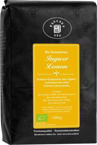 Bio Ingwer Lemon 1000g (39,95 Euro/kg) Paulsen Tee Kräutertee rückstandskontrolliert & zertifiziert … von PAULSEN TEE PURE TEA
