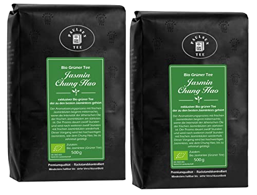 Bio Jasmin Chung Hao 2 x 500g (65,90 Euro/kg) Paulsen Tee Grüner Tee rückstandskontolliert & zertifiziert von PAULSEN TEE PURE TEA
