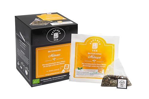 Bio Pfefferminze 15 x 1,5g (310,67 Euro / kg) Paulsen Tee Kräutertee im Pyramidenbeutel - Bio, rückstandskontrolliert & zertifiziert von PAULSEN TEE PURE TEA