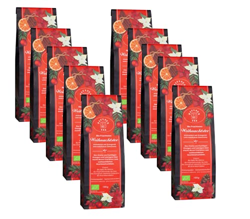 Bio Weihnachtstee 10 x 100g (37,90 Euro / kg) Paulsen Tee Früchtetee rückstandskontrolliert von PAULSEN TEE PURE TEA