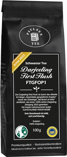 Darjeeling First Flush FTGFOP1, Ernte 2023, 100g (69,95 Euro/kg) Paulsen Tee Schwarzer Tee rückstandskontrolliert von PAULSEN TEE PURE TEA