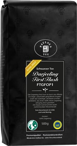 Darjeeling First Flush FTGFOP1, Ernte 2023, 500g Paulsen Tee Schwarzer Tee rückstandskontrolliert von PAULSEN TEE PURE TEA