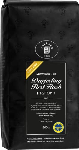 Darjeeling First Flush FTGFOP1 "Ernte 2022", 500g (53,90 Euro/kg), Paulsen Tee schwarzer Tee rückstandskontrolliert & zertifiziert von PAULSEN TEE PURE TEA