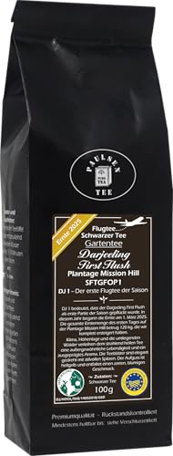 Flugtee 2025 Darjeeling First Flush Mission Hill SFTGFOP1 - DJ1, schwarzer Tee, 100g von PAULSEN TEE PURE TEA