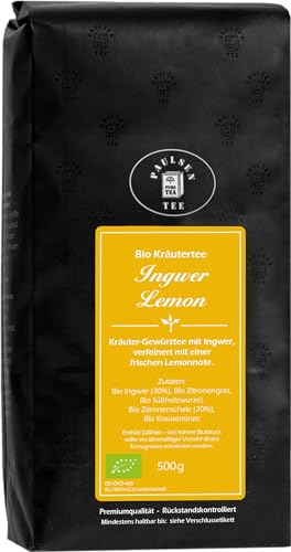 Bio Ingwer Lemon 500g (45,90 Euro/kg) Paulsen Tee Kräutertee rückstandskontrolliert & zertifiziert von PAULSEN TEE PURE TEA