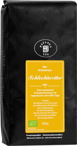 Bio Schlechtwetter 500g (45,90 Euro/kg) Paulsen Tee Kräutertee rückstandskontrolliert & zertifiziert von PAULSEN TEE PURE TEA