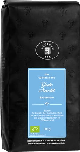 Bio Gute Nacht 500g (45,90 Euro/kg) Paulsen Tee Kräutertee Wellness Tee rückstandskontrolliert & zertifiziert von PAULSEN TEE PURE TEA