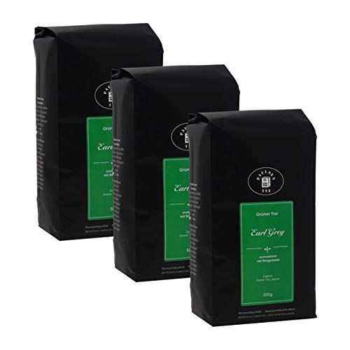 Earl Grey 3 x 500g Paulsen Tee Grüner Tee rückstandskontrolliert von PAULSEN TEE PURE TEA
