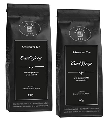 Earl Grey 2 x 100g Paulsen Tee Schwarzer Tee rückstandskontrolliert von PAULSEN TEE PURE TEA