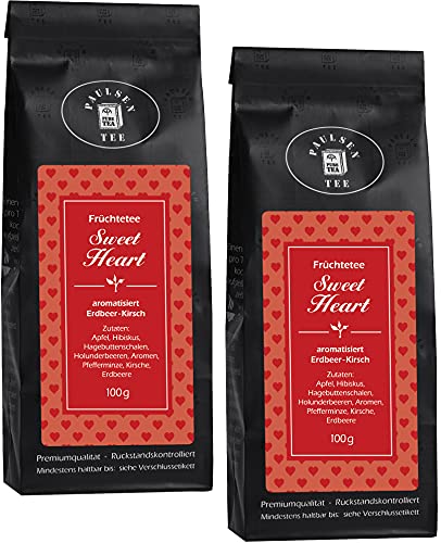 Sweet Heart 2 x 100g Paulsen Tee Früchtetee rückstandskontrolliert von PAULSEN TEE PURE TEA