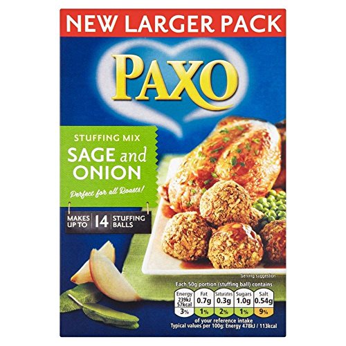 Paxo Sage & Onion Stuffing 190g - mit Salbei & Zwiebel Füllung Paxo Sage & Onion Stuffing 190g - mit Salbei & Zwiebel Füllung von Paxo