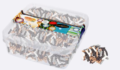 Deine Naschbox | Dragierte Lakritz Stäbchen | 1kg Naschbox | XL Großpackung für Party, Candybar & als Geschenk - Stafetten - Knackig - Dragee Hülle von PE ÄM