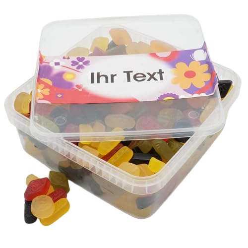 Deine Naschbox | Englisches Weingummi | personalisierbar | 1kg Naschbox | XL Großpackung - Motive für viele Gelegenheiten - Geschenk - Fruchtig von PE ÄM
