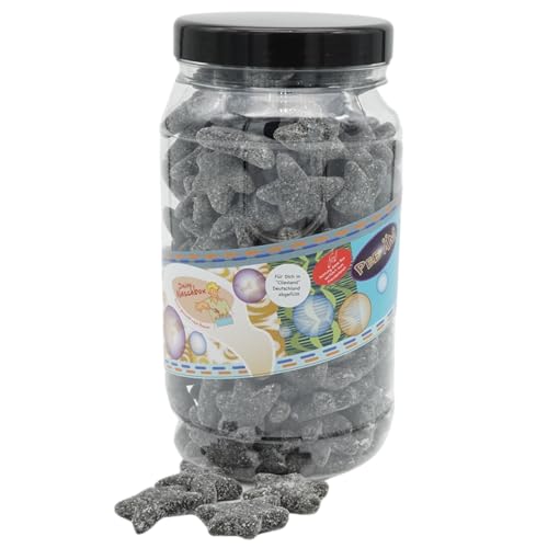 Deine Naschbox | Extra starke Lakritz Seesterne | 1,5 kg Big Pot | XXL Großpackung für Party, Candybar & als Geschenk - Aromatisch würzig - Lakritz von PE ÄM